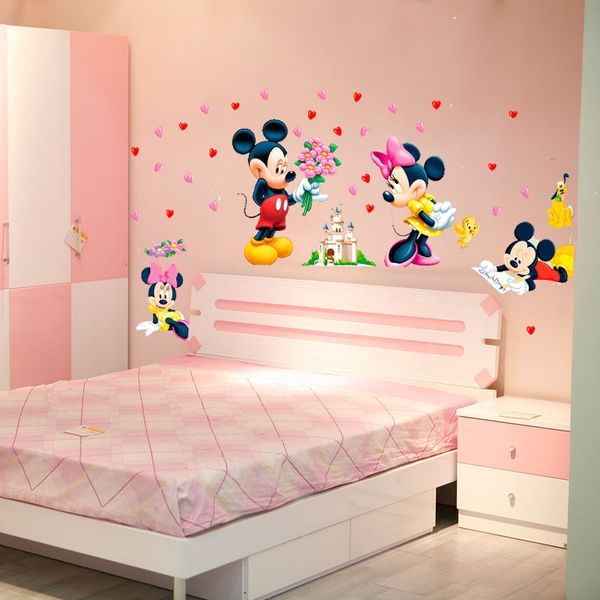 Mickey Minnie Mouse Kid Nursery Room Home Decor Wall Stickers