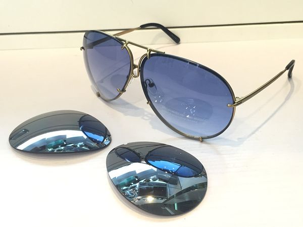 

p8478 a carerras sunglasses mirror lens full frame uv protection with extra lens exchange men brand designer come with case, White;black