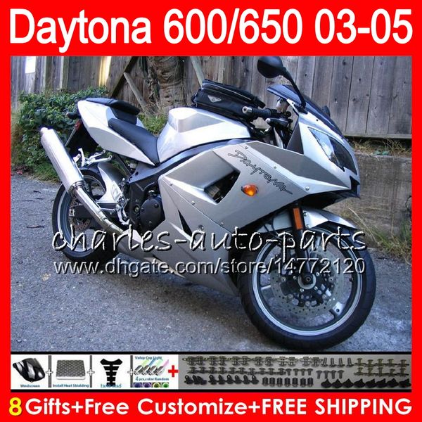

8 подарков 23 цвета для triumph daytona 600 650 03 04 05 daytona600 3hm23 глянец silvrer daytona650 daytona 650 600 2003 2004 2005 blk обтек