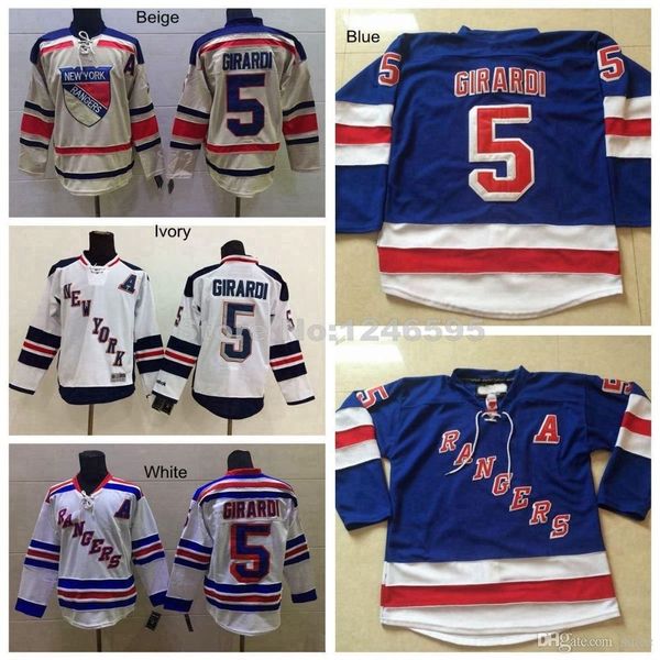 

2016 new, #5 dan girardi jersey new york rangers hockey jerseys royal blue white 85th navy ny rangers dan girardi hockey jerseys, Black;red