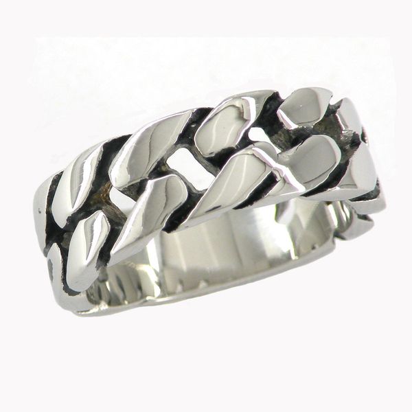

fanssteel stainless steel mens or womens punk vintage celtic twist wave infinity ring biker ring signet ring gift 10w04, Silver