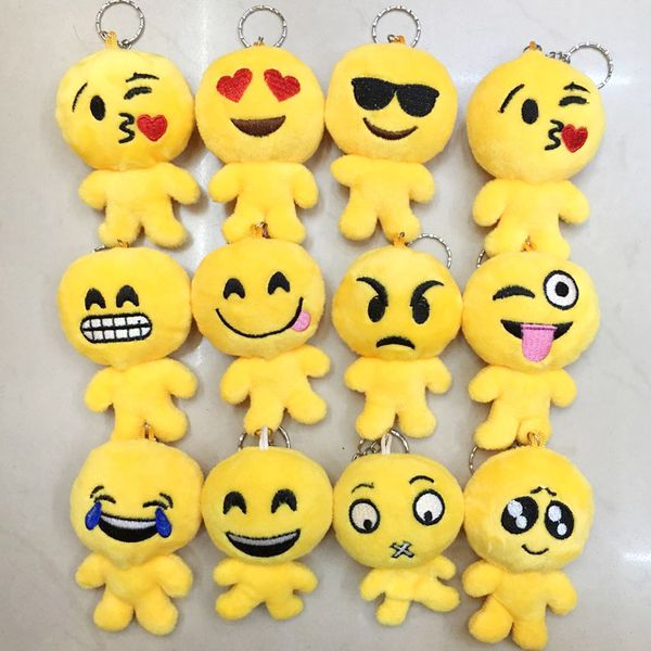 

Fa hion cute emoji doll emoticon miley face keychain pendant key chain holder keyring gift for women men b711