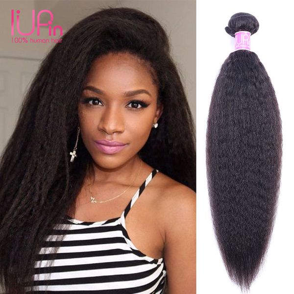 Peruvian Malaysian Indian Human Hair 3 Bundles Yaki Straight Hair
