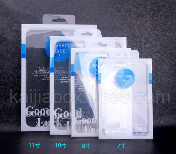

100pcs wholesale universal clear pvc packaging for ipad 2 3 4 for 8inch 10inch ipad case packaging box with hanger