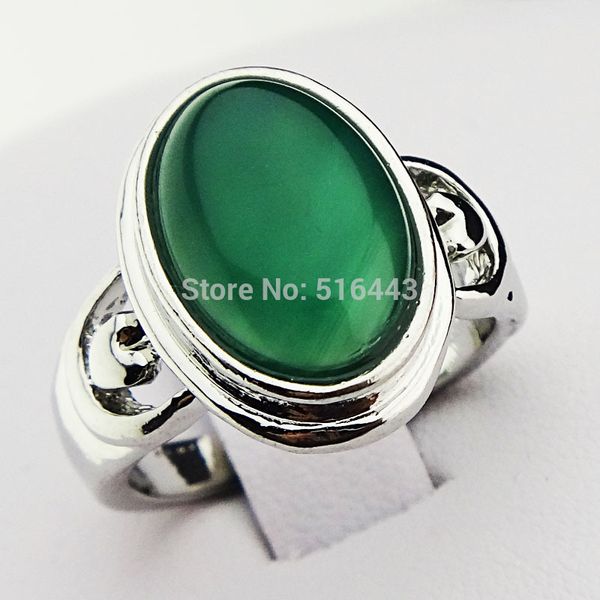

new arrival guaranteed 10pcs 100% malay jade stones oval vintage retro silver rings for womens mens wholesale jewelry lots a502, Golden;silver