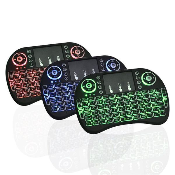 

Rii I8 Fly Air Mouse 2.4G Colorful Backlit Wireless Touchpad Keyboard Multifunction For PC Pad Android TV Box MXQ Pro X96