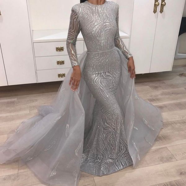 

блестки blingbling арабский overskirts русалка вечерние платья с длинными рукавами sexy vestidos де фиеста пром платья вечернее платье, Black;red