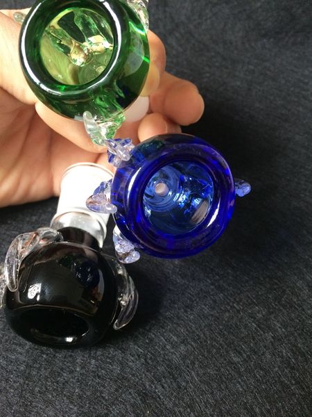 1 Stück dicke Drachenklaue mit männlichem und weiblichem Gelenk aus Kristallglas für Glasbongs, Wasserpfeifen, 14,4 mm, 18,8 mm