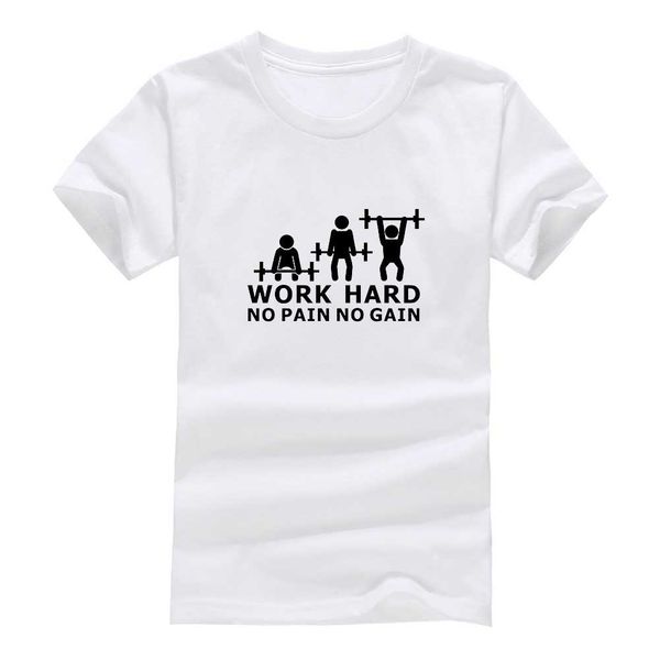 

work hard 2020 new clothes fashion man casual t-shirt cotton o neck short sleeve loose personalized unique male tees wholesale, White;black