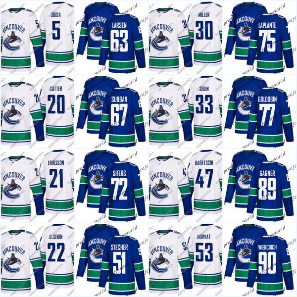 

Mens' Vancouver Canucks 2017-2018 Season Jerseys 63 Philip Larsen 52 Cole Cassels 55 Alex Biega 61 Evan McEneny 53 Bo Horvat Hockey Jerseys