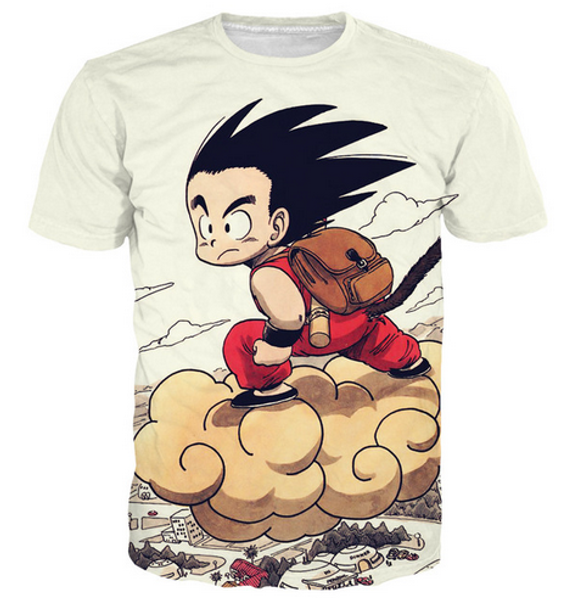 

design womens/mens cute kid goku fly funny short sleeves 3d print t-shirt summer casual t-shirt s-5xlkk94, White;black