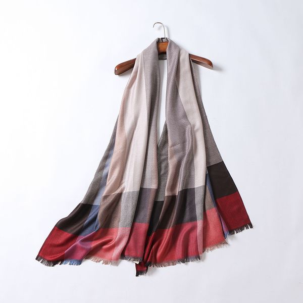 

wholesale-autumn 2016 western famous fashion brand women scarf plaid lady silk cashmere scarves luxury designer classical shawl scarves, Blue;gray
