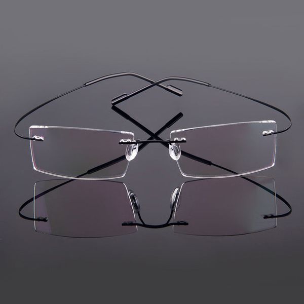 

wholesale- flexible for style memory 518 eyeglasses rimless metal glasses men brand and women frame optical frame rqkdx, White;black