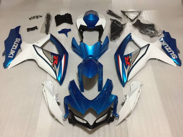 3 Regalo New Hot ABS Kit di carenatura moto 100% Fit per Suzuki GSXR 600 750 K8 2008 2009 GSXR600 GSXR750 08 09 R600 R750 Stile Bianco Blu