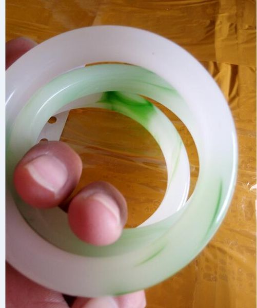 

58-60mm китайский природный красивый агат нефрит нефрит браслет A912121