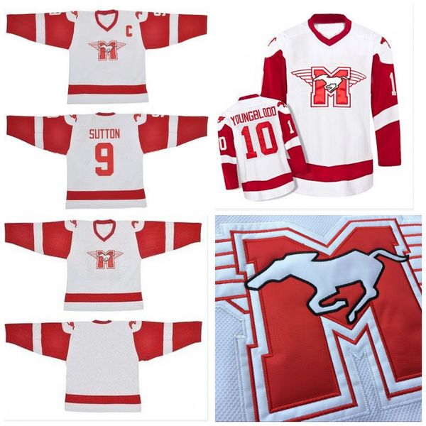 

Men Women Youth #9 SUTTON #10 YOUNGBLOOD Movie Hamilton MUSTANGS Custom Ice Hockey Jersey Blank 9 SUTTON 10 YOUNGBLOOD Jerseys