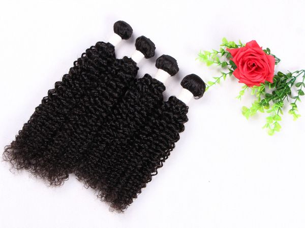 

grade 8a--jerry curl remy hair weave natural color 1b# 80g/pcs 3pc/lot 100% human brazilian double weft hair dhl, Black