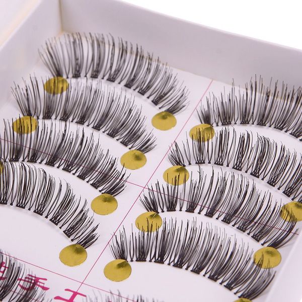 

10 pairs handmade false eyelashes soft charming natural thick lashes