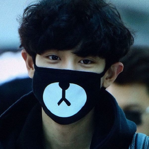 

Оптовая 50 шт. Черный антипылевым хлопок милый медведь рот Маска Kpop EXO Chanyeol Чан yeol