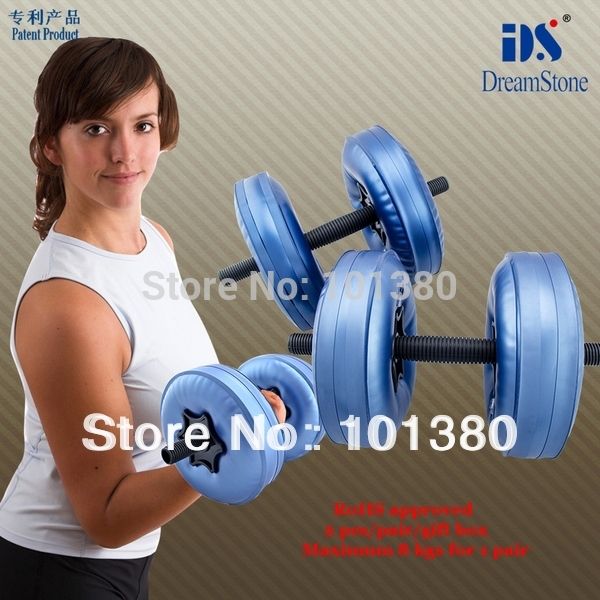 

wholesale- 2 pairs/lot wholesale water filled dumbbell with rohs approval
