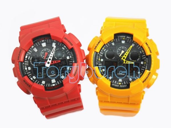 

2016 top quality relogio G*100 men's sports watches, with all pointers work waterproof chronograph wristwatch,no box no mannual