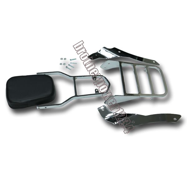 

chrome backrest sissy bar luggage rack for yamaha vstar ds400 650 96-97