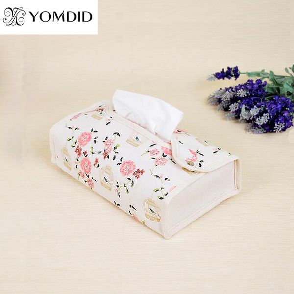 

wholesale- zakka fabric home cotton car home pumping tray fresh tissue boxes