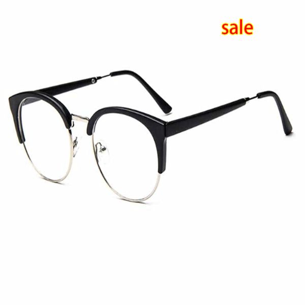 Fashion Cat Eye Half Metal Frame Glasses For Women/Men Retro Vintage Unisex Glasses Big Frame Slim Face Eyewear Glasses Transparent Eyeglass Frames ... Fashion Cat Eye Half Metal Frame Glasses For Women/Men Retro Vintage Unisex Glasses Big Frame Slim Face Eyewear Glasses Transparent Eyeglass Frames ...
