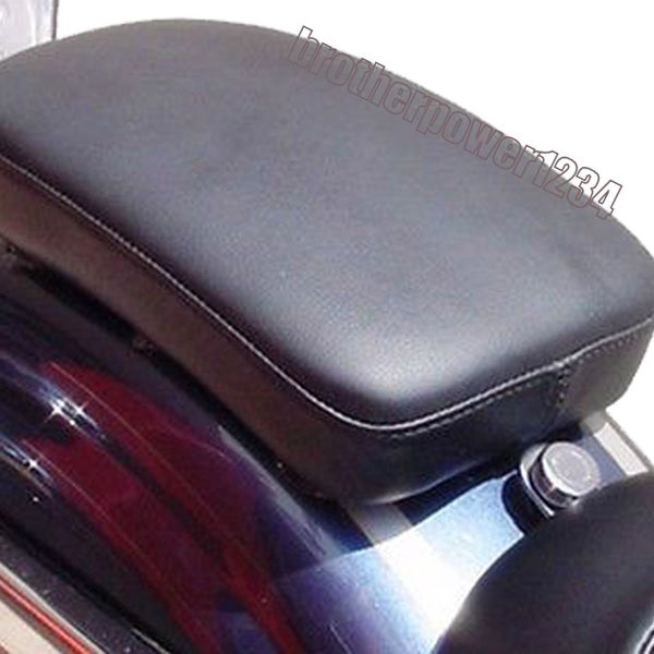 

black 6 suction cup rectangular pillion passenger for harley custom chopper