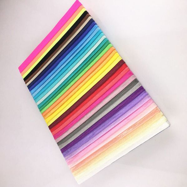 

36 colors girl shiny thin elastic hair bands fashion satin ribbon headband accessories for hair 300pcs/lot h011