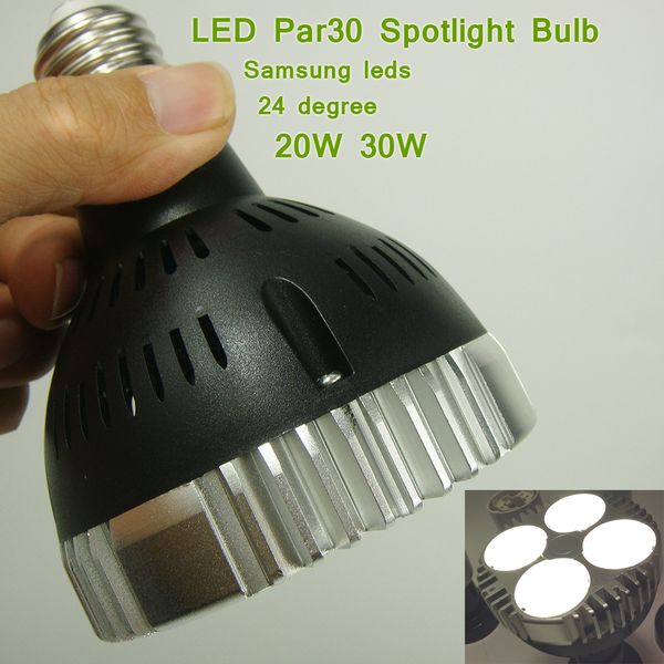 

high power e27 светодиодный прожектор лампы 24 градусов 20w 30w для трека light крепеж, accent освещения, коммерческого освещения