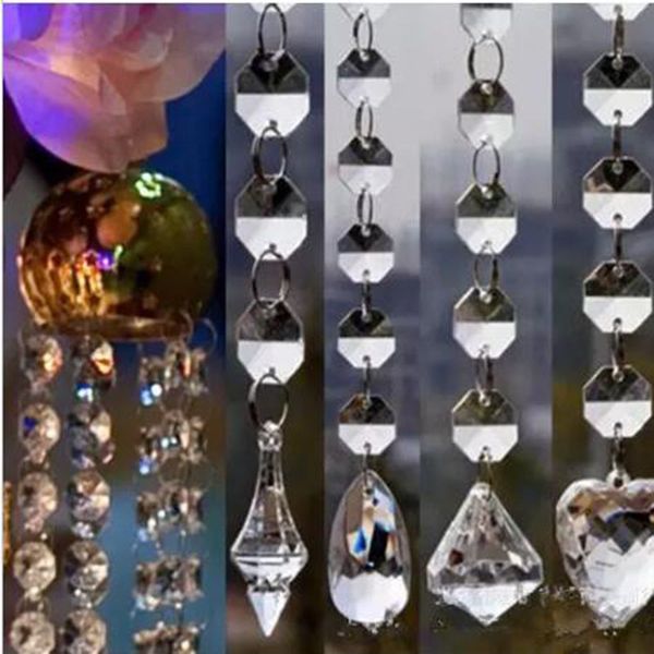 

new design acrylic crystal bead garland strand 14 mm bead chains drop wedding props centerpiece tree curtain decoration hanging