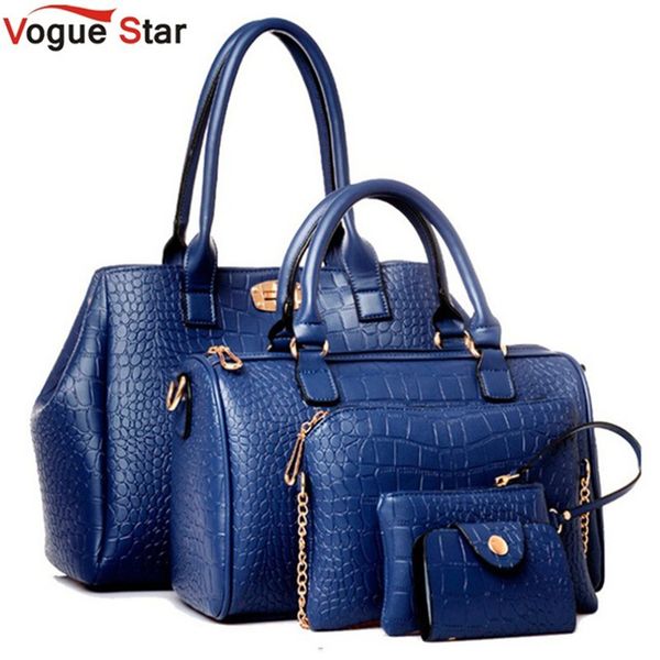 

wholesale-vogue star 2016 new 5 pcs women handbags set pu women bag set good quality shoulder bag women bags ls360