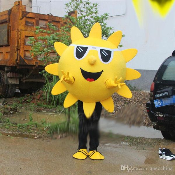 2017 hot new Adult Size Sun Mascot Costume Activity Costumes Fancy Dress Suit Spedizione gratuita