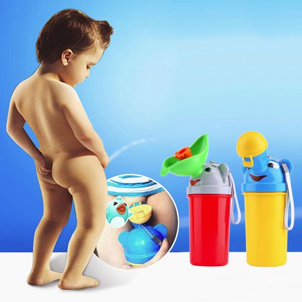 

portable cartoon urine bottle for children cute portable baby travel urinal car toilet camping boy girl kid potty elephant urinal