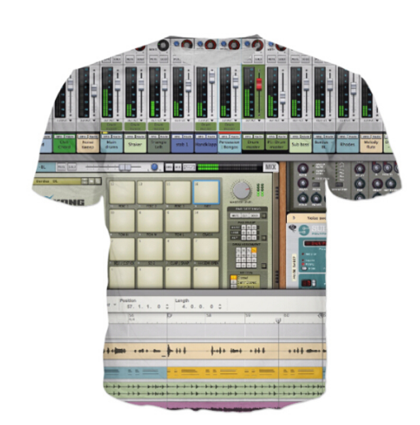 

новая мода лето мужчины / женщины music production software harajuku стиль смешные 3d печати повседневная футболка s-5xl h133, White;black