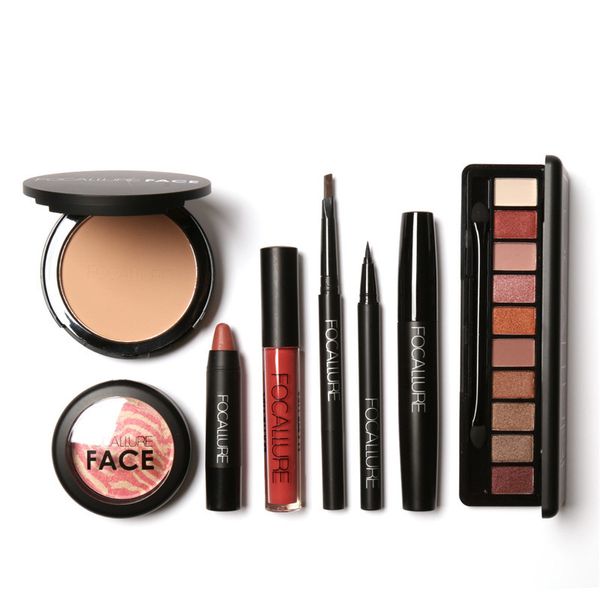

wholesale- professional makeup set makup set 6/8 pcs must have cosmetics including eyeshadow lipstick with makeup bag m02989