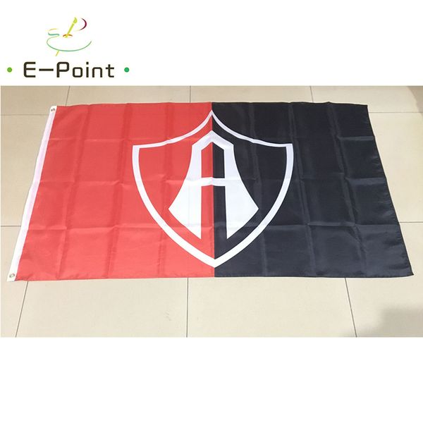 México (Liga MX) Atlas Guadalajara FC Sinalizador de decoração de suspensão 3 pés*5ft (150cm*90cm)