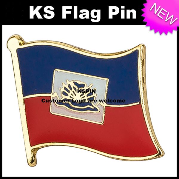 

Гаити Флаг Значок Флаг Pin 10 шт. Много Бесплатная Доставка KS-0073