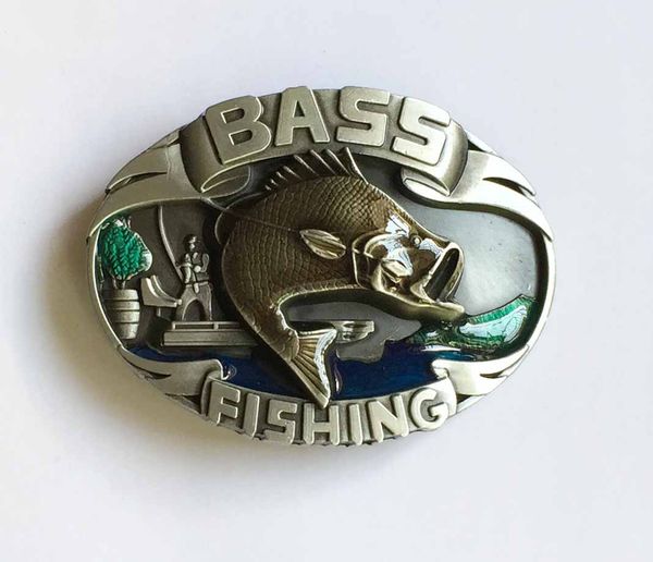 

Bass Fishing Belt Buckle SW-BY609 suitable for 4cm wideth snap on belt with continous stock