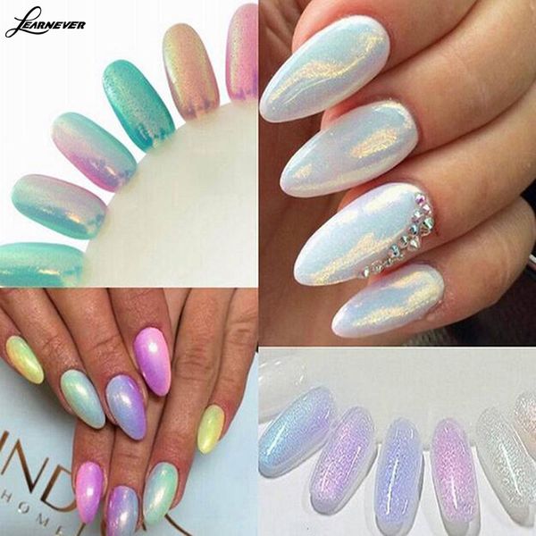 

2016 trend colors glitter dust powder nail effect mermaid nail art glitter tip decor ing, Silver;gold