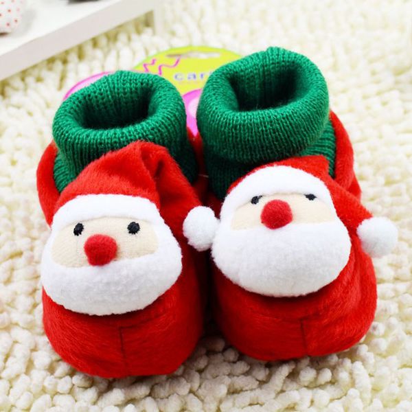

2017 рождество детские малыш обувь девушки мальчики санта-клаус дед мороз детские prewalker новорожденных детская обувь детская обувь для хо