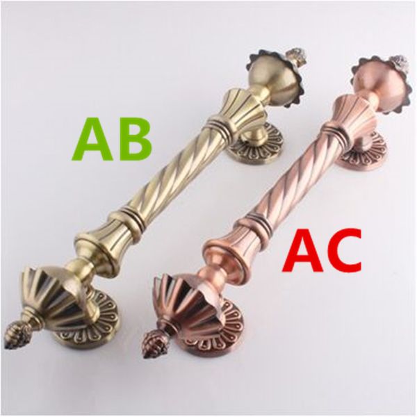 

350mm vintage big gate handle red bronze glass door handles antique brass wooden door pulls europe style door handles fittings