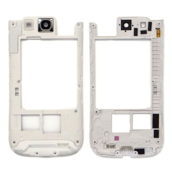 OEM Black White для Samsung Galaxy S3 I9300 Средняя задняя Рамка Рамка Шасси Плита BEZEL Замена Корпуса Свободный DHL DHL