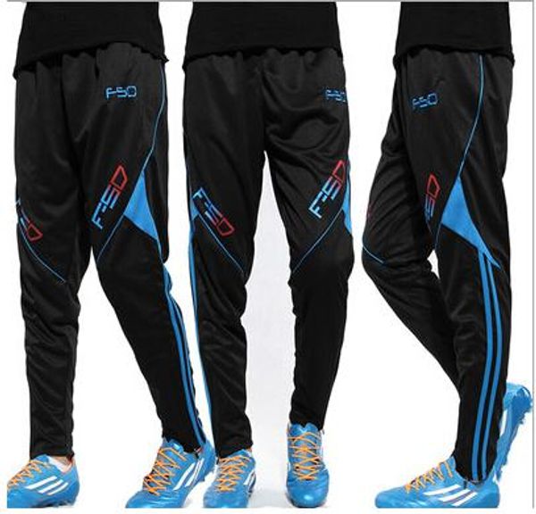 

new arrive athletic sportwear skinny football pants training men thin quick dry soccer pant brand sports running trouser jogging, Black