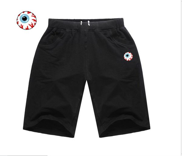 

m428a s-5xl new style fashion mens hip hop mishka letter cotton shorts elastic waist casual knee length, White;black