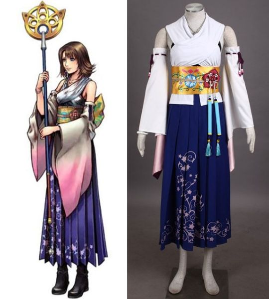 Final Fantasy X Yuna Cosplay Halloween Costumes