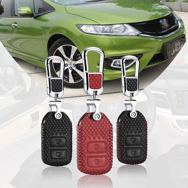 

brand new leather remote key case key bag cover holder fit for honda jade 2013-2017