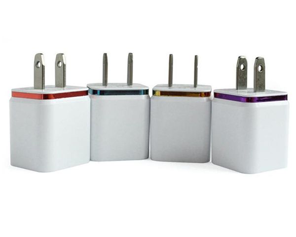 

Металлическое зарядное устройство Dual USB США ЕС Plug 2.1A Адаптер питания переменного тока Зарядное устройство Plug 2 порта для Iphone Samsung Galaxy Note LG Tablet Ipad