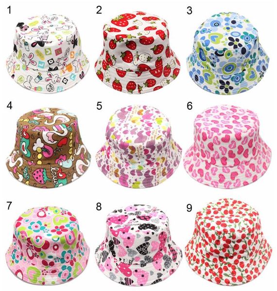 

new 30 colors children flower bucket hat temperament leisure sunny child sun hat for 2-6 years old kids, Yellow